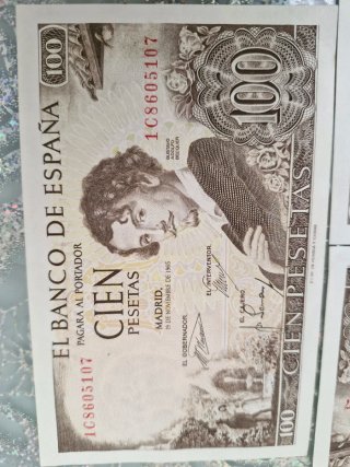 3 Banconote 100 Pesetas Spagna 1965