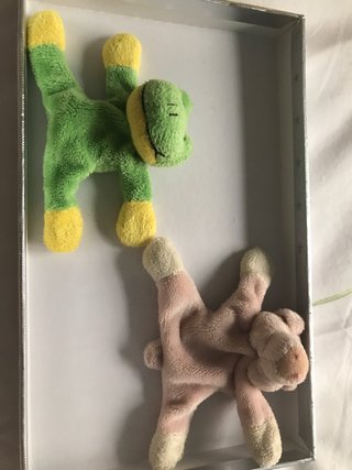 2 Peluches Imán Nevera Cerdito y Rana