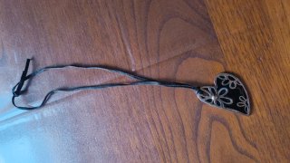 Collana cuore nero e argento