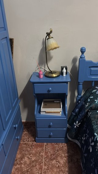 Dormitorio madera infantil/juvenil azul