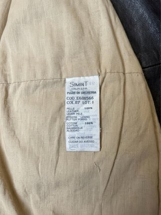 Chaqueta Piel Vintage Armani Jeans 90s