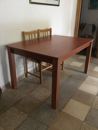 Mesa de comedor de madera Extensible a 180 cm