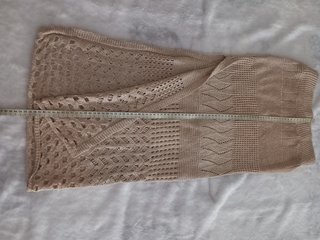 Falda larga hilo dorado beige9