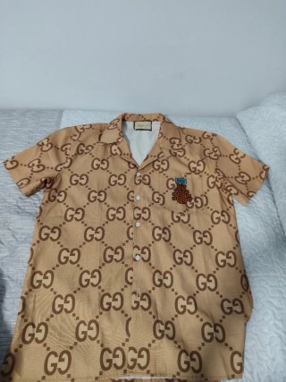 Camisa Gucci GG Beige y Marrón