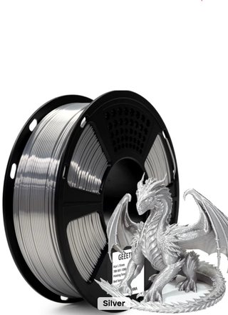 Filamento PLA Geeetech Plata Metalizado 1kg