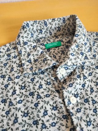 Camisa Benetton Estampada Talla M