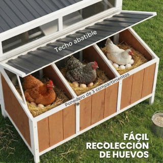 Gallinero Exterior Madera 145x90x92 cm