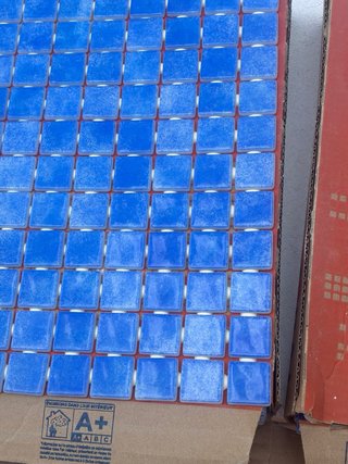 3 Paquetes Mosaico Blanco y Azul