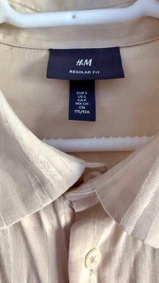 Camisa H&M Viscosa Beige Talla S