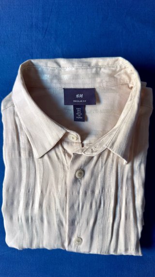 Camisa H&M Viscosa Beige Talla S