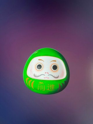 Pegatina Daruma Verde
