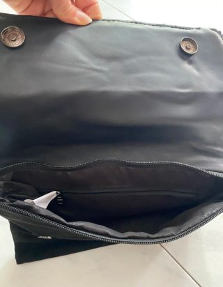 Borsa nera con paillettes Coop & Coo Fashion