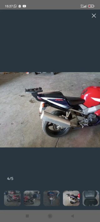 Baúl portaequipaje con sopote para Honda CBR 929