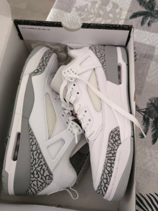 Jordan Zapatillas Blancas y Grises