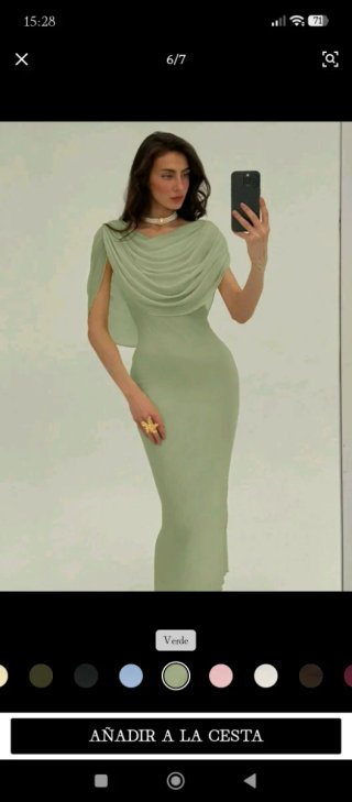 Vestido Aloruh verde elegante mujer