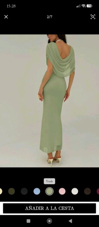 Vestido Aloruh verde elegante mujer