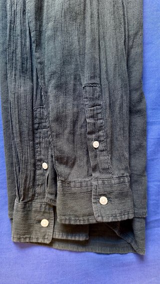 Camisa Zara de Lino Verde Oliva Talla S