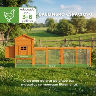 Gallinero Madera Grande 3-6 Gallinas
