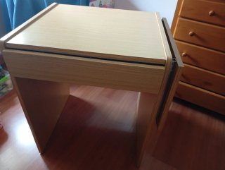 Mesa plegable roble melamina