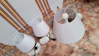 Lámparas de mesa blancas(2 unidades) Lámpara techo