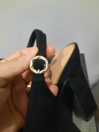 Scarpe Chanel Slingback Nere Wide fit