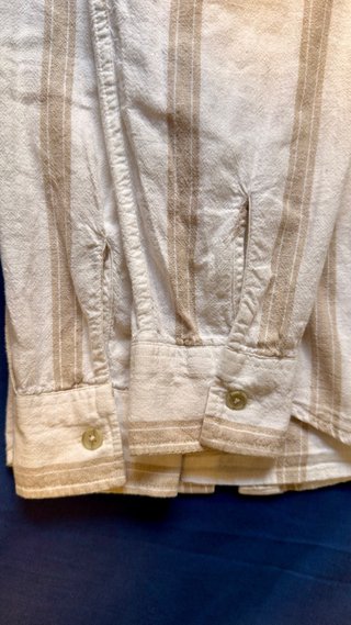 Camisa Pull&Bear Lino Talla M Rayas