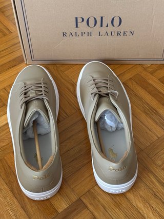 Sneakers Polo Ralph Lauren Beige Pelle