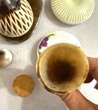 Set condimento ceramica e vetro