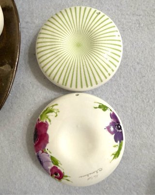 Set condimento ceramica e vetro