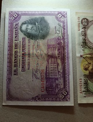 Lote 3 Billetes Antiguos Banco de España