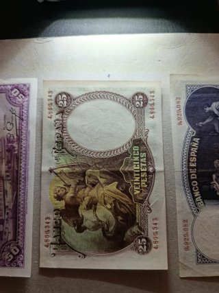 Lote 3 Billetes Antiguos Banco de España