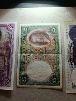 Lote 3 Billetes Antiguos Banco de España