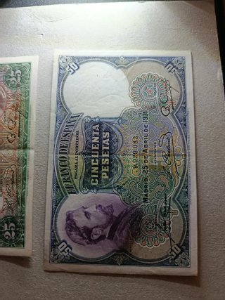 Lote 3 Billetes Antiguos Banco de España