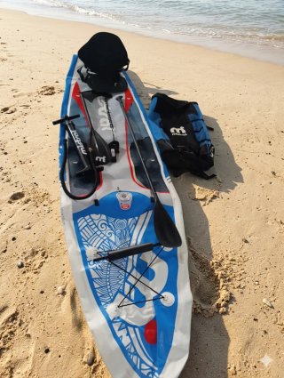 Equipo paddle surf. Tabla necesita reparación
