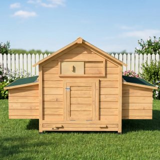 Gallinero Madera Exterior con 2 Nidos