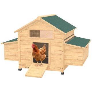 Gallinero Madera Exterior con 2 Nidos