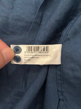 Camisa Camicissima Estampada Azul Marino