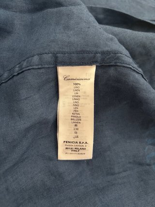Camisa Camicissima Estampada Azul Marino
