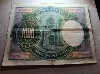 Billete 1000 Pesetas 1925 Banco de España