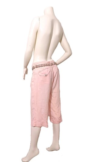 Liu Jo Pantalone Corto Lino Rosa Donna L