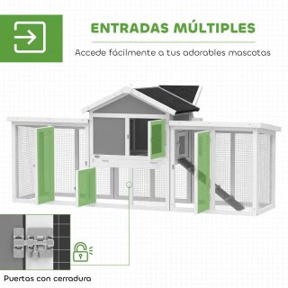 Gallinero Grande Madera Exterior 204x85x93