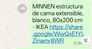 Cama extensible blanca MINNEN 80x200cm IKEA