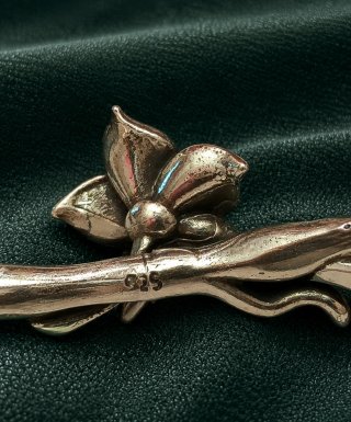 Pulsera De Plata 925 De Flores Estilo Vintage.