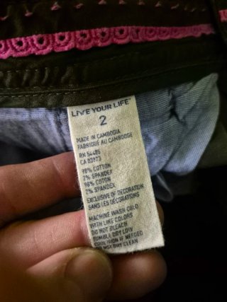 American Eagle Shorts Militares Florales Talla 34