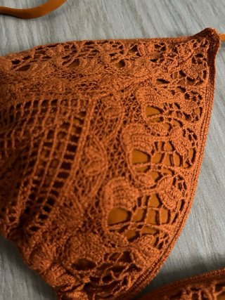 Bikini Zara encaje naranja Talla L