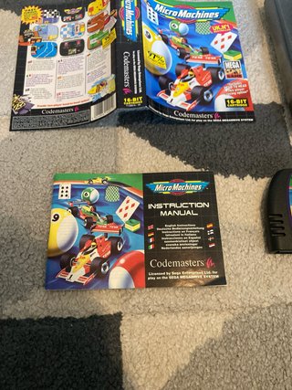 Micro Machines Mega Drive - Caja, Manual y Cartuch