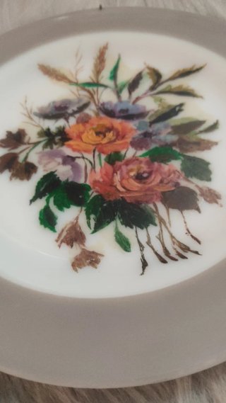 2 Piatti Decorativi Vintage Floreali