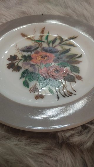 2 Piatti Decorativi Vintage Floreali
