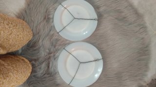 2 Piatti Decorativi Vintage Floreali