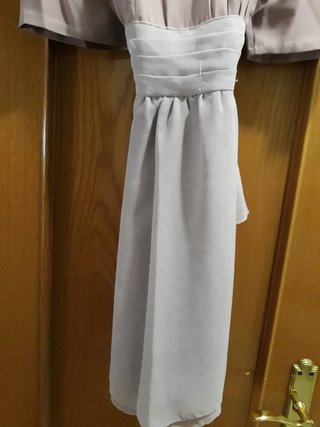 Vestido fiesta rosa encaje desmontable T.38-40